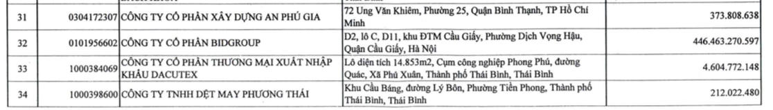 Công ty cổ phần BIDGroup nợ số tiền thuế hơn 446,4 tỷ đồng