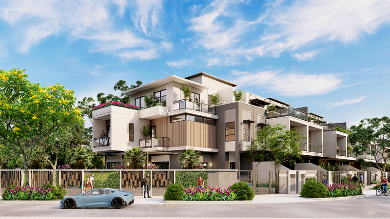 Nhà phố phong cách hiện đại sang trọng tại đô thị đảo Phượng Hoàng &nbsp;