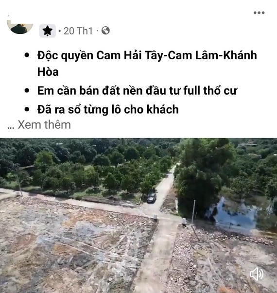 Cam Lâm (Khánh Hòa) cảnh báo: Phân lô bán nền diễn biến "nóng", đầu tư dễ bị "tiền mất, tật mang"
