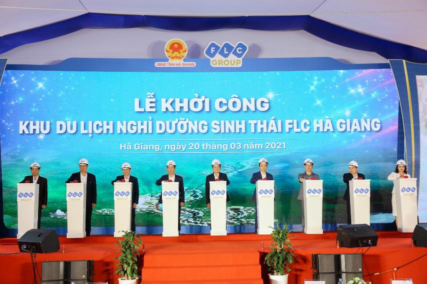 Lễ khởi công FLC Hà Giang - một trong những công trình mà FLC Faros được giao làm nhà thầu. &nbsp;