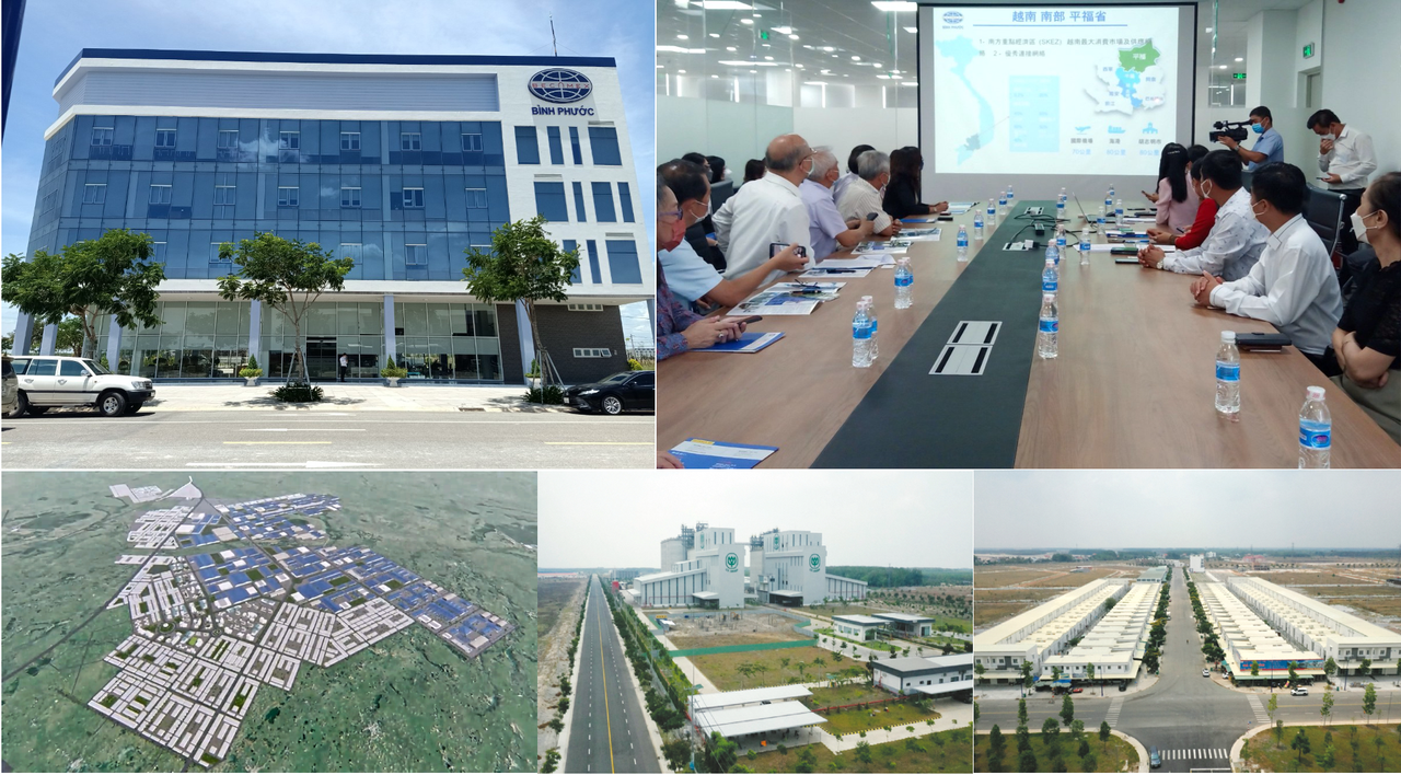 Đoàn doanh nghiệp Đài Loan nghe đại diện KCN Becamex Bình Phước (huyện Chơn Thành) giới thiệu về những tiềm năng, lợi thế, cơ hội đầu tư tại KCN này. &nbsp;