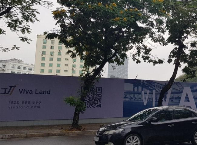 Logo của Viva Land xuất hiện trên khu đất rộng 13.000 m2 tại Hải Phòng. &nbsp;