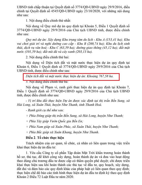 Nóng: Siêu dự án gần 1.500ha của Sun Group bị giảm một nửa diện tích 