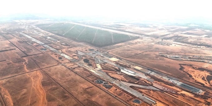 Một góc sân bay quốc tế Long Thành đang trong quá trình xây dựng. Ảnh: Internet &nbsp;