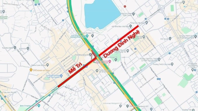 Vị trí nút giao sẽ đi qua. Ảnh: Báo Tiền Phong