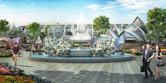 Điểm nhấn cảnh quan tại dự án ROX Living Aquamarine &nbsp;