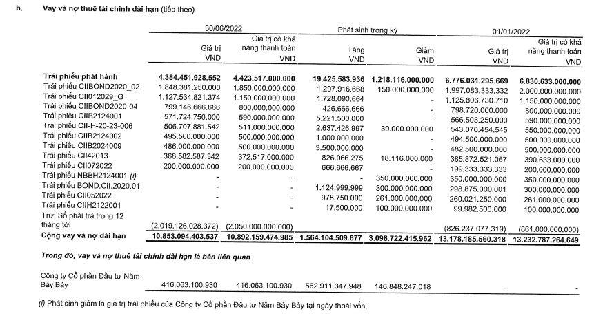 Dòng tiền thuần tại CII 'âm nặng', hơn 139 tỷ đồng nợ xấu