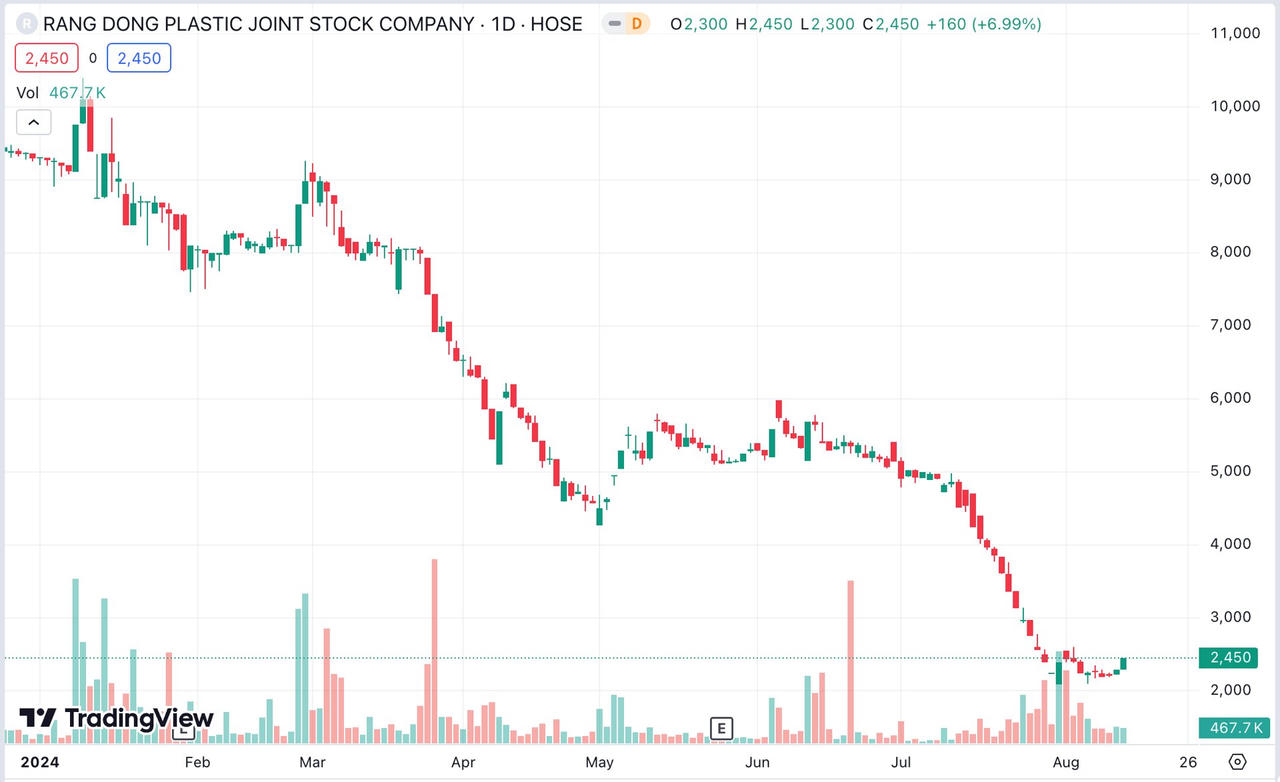 Rạng Đông Holding lỗ sâu và nặng nợ, cổ phiếu RDP 'hết hàng' sau khi bốc hơi gần 80%