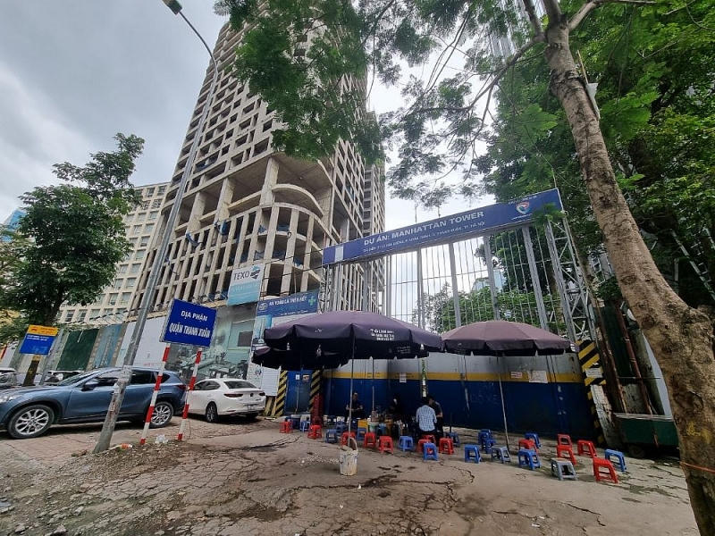 Dự án tổ hợp văn phòng, dịch vụ thương mại và nhà ở Thành An Tower nay với tên gọi mới là Manhattan Tower.