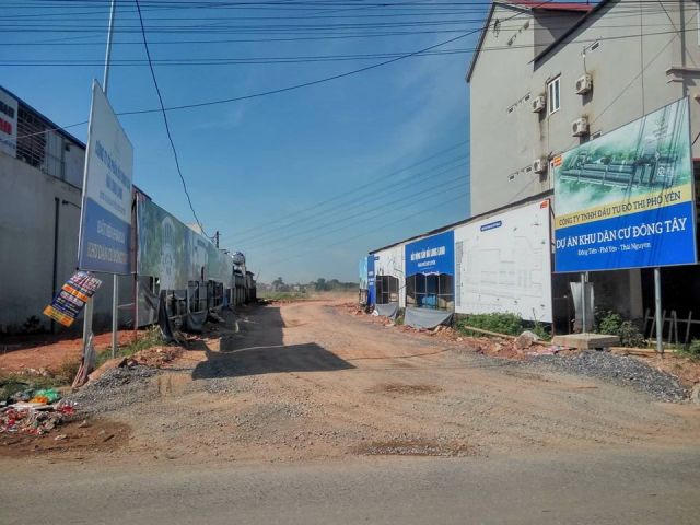 Dự án Đông Tây Phổ Yên: Phân lô, bán nền thu giá chênh vài trăm triệu đồng?