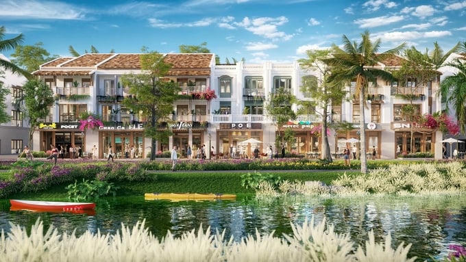 Lấy văn hóa làm nền móng, mỗi phân khu thấp tầng đều mang một dấu ấn riêng biệt. (Ảnh: Sun Property) &nbsp;