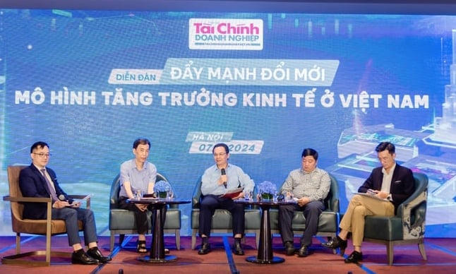 Diễn đàn "Đẩy mạnh đổi mới mô hình tăng trưởng kinh tế ở Việt Nam". &nbsp;