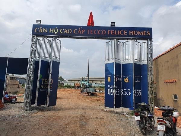 Dự án Tecco Felice Homes chưa xây dựng gì &nbsp;