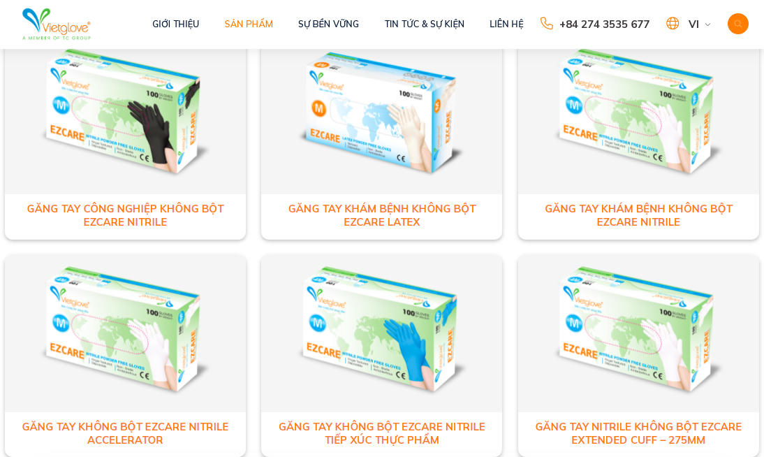 Các sản phẩm của CTCP Găng Việt &nbsp;