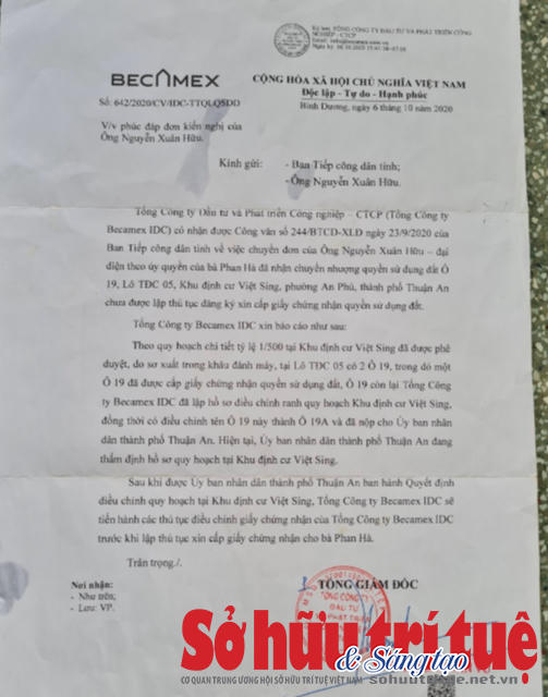 Khu dân cư Việt Sing của Becamex 10 năm không có sổ