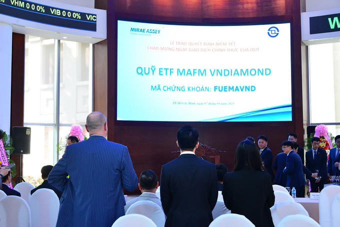 Giá tham chiếu của FUEMAVND trong ngày giao dịch đầu tiên là NAV/chứng chỉ quỹ tại ngày 6/4/2023 là 9.533,42 đồng với biên độ dao động giá là +/-20%. &nbsp;