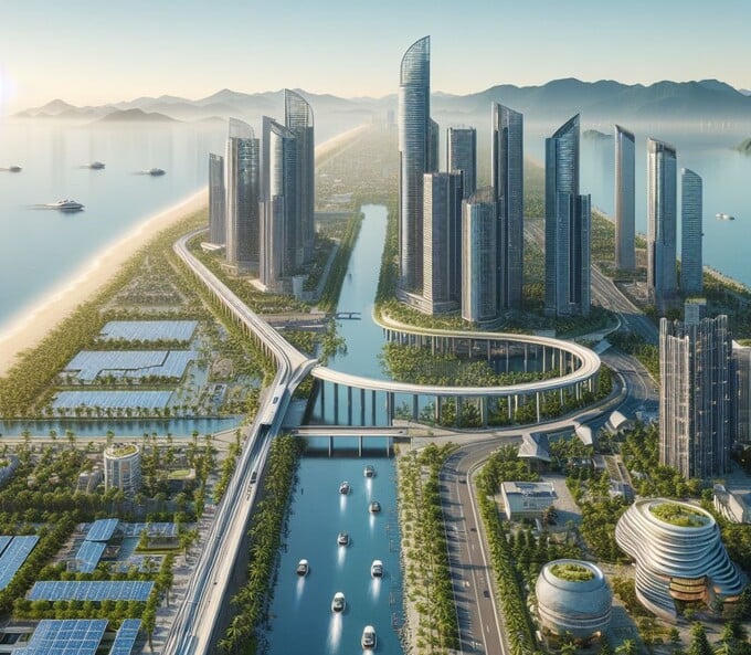 Hình ảnh TP. Phú Quốc trong tương lai được vẽ bởi AI