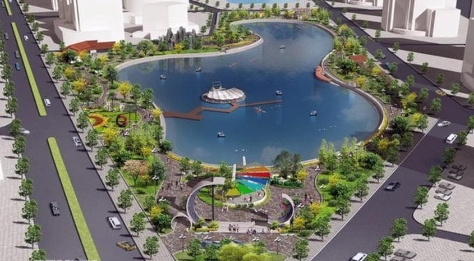 Quận Long Biên sắp có hồ điều hoà trong tương lai. Ảnh: Internet &nbsp;