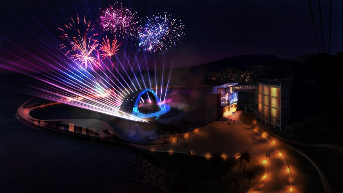 Pháo hoa kết show Kiss the Stars trên nền trời Phú Quốc. &nbsp;