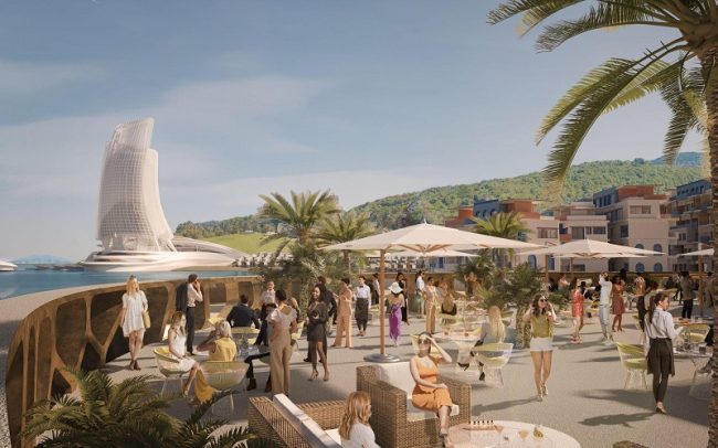 Phối cảnh nhà hàng Sun Iconic Hub tại Hon Thom Paradise Island &nbsp;