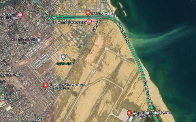 Vị trí khu đất sẽ được TP Tuy Hòa đấu giá