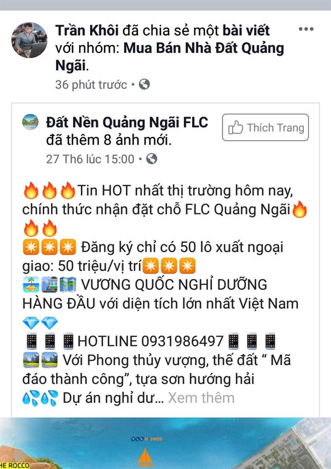 Chưa khởi công, FLC Quảng Ngãi đã rầm rộ rao nhận đặt cọc dự án Chua khoi cong, FLC Quang Ngai da ram ro rao nhan dat coc du an