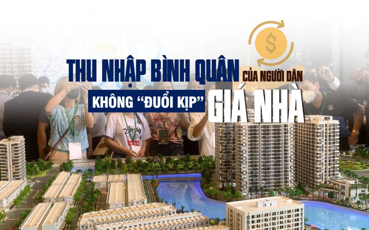 Thu nhập bình quân của người dân không “đuổi kịp” giá nhà