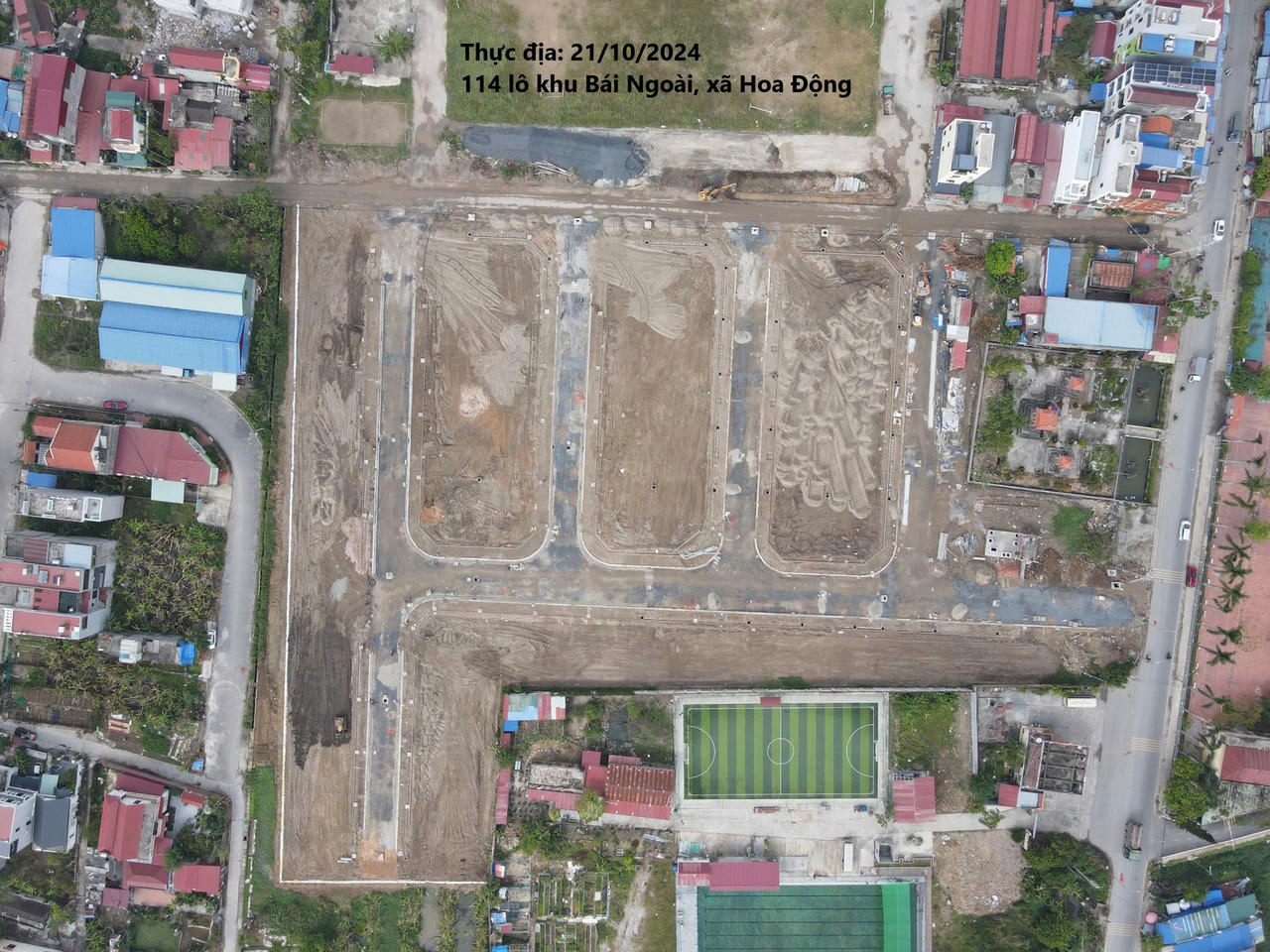 &nbsp;Thực địa 114 lô đất tại Khu Bái Ngoài, xã Hoa Động, huyện Thuỷ Nguyên. (Ảnh: Cổng thông tin điện tử thành phố Hải Phòng).