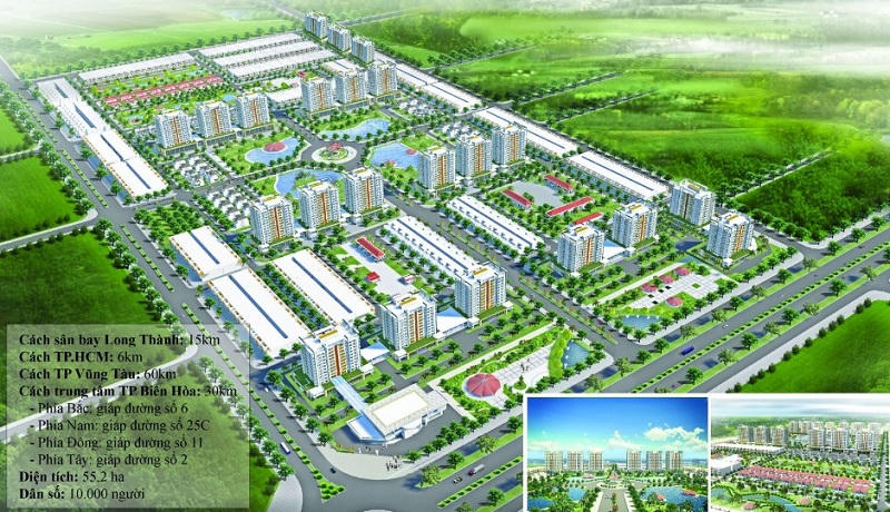 Phối cảnh dự án Khu dân cư tại Nhơn Trạch của SAM Holdings. &nbsp;