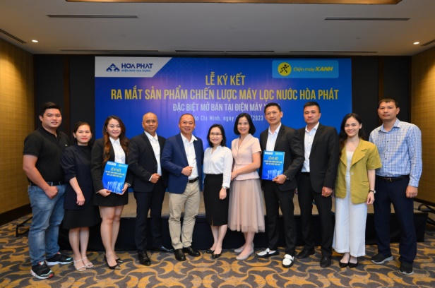 Điện máy Xanh và Hòa Phát hợp tác chiến lược phân phối máy lọc nước, sản phẩm điện gia dụng 