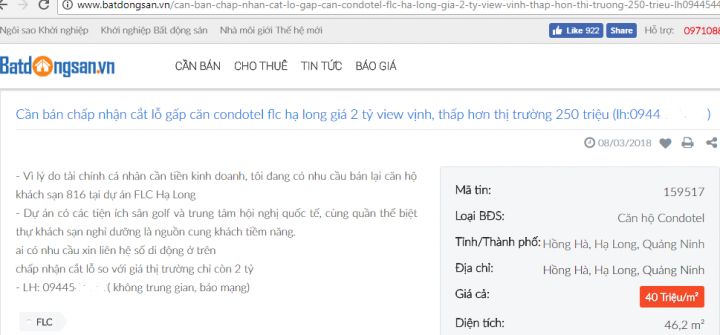 Thị trường condotel: Khách hàng đua nhau bán tháo