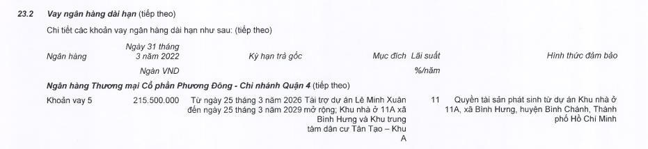 OCB là chủ nợ lớn nhất tại Nhà Khang Điền (Nguồn: BCTC hợp nhất qusy 1/2022 tại KDH) &nbsp;