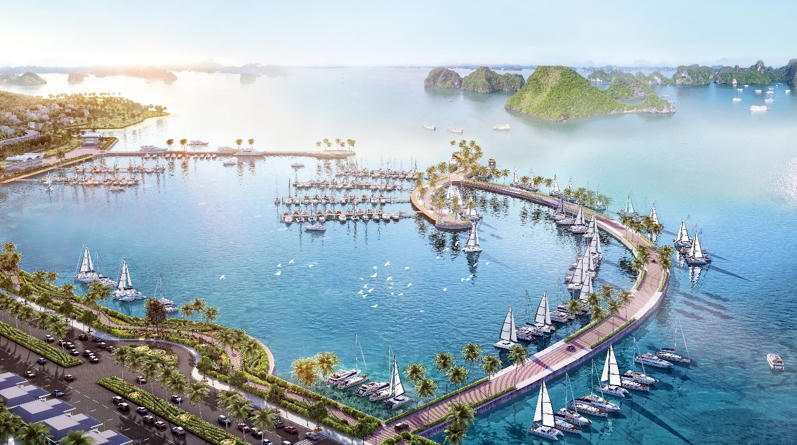 Bến du thuyền đẳng cấp được xây dựng ngay trước mặt dự án.