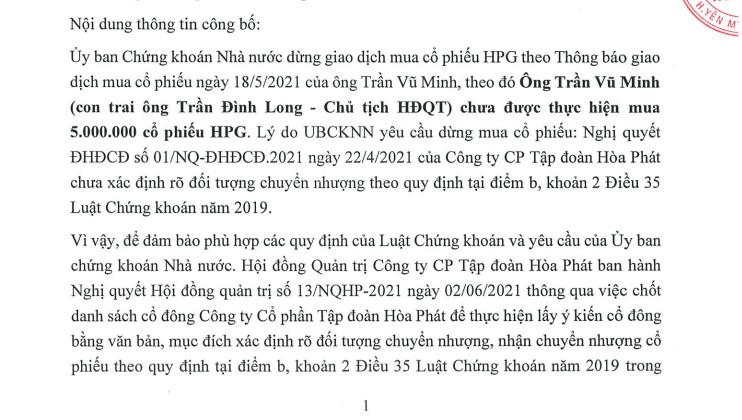 Nguồn: Hòa Phát &nbsp;