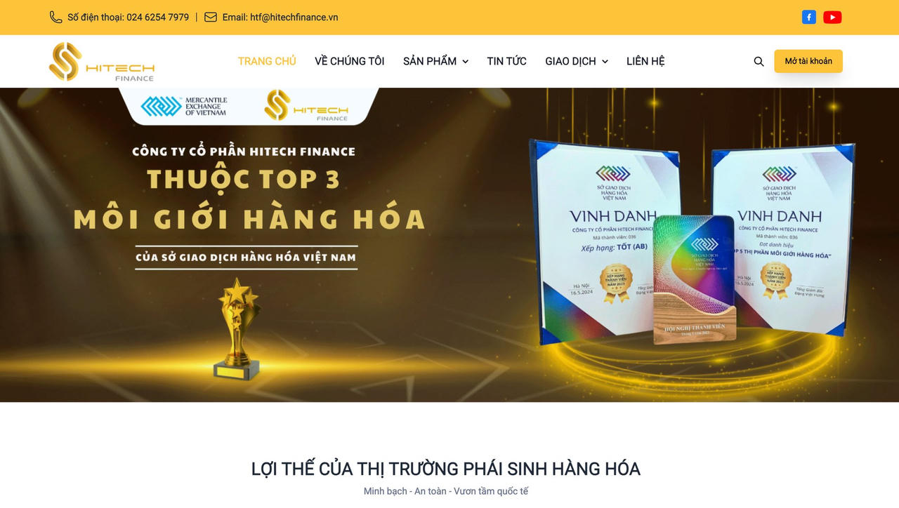 Sàn giao dịch hàng hoá Hitech Finance. &nbsp;