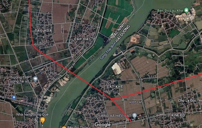 Vị trí xây dựng cầu Kênh Vàng. Ảnh: Internet