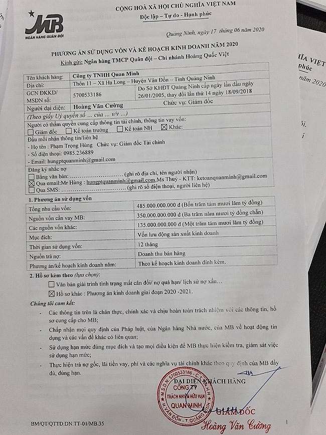 Văn bản sử dụng vốn - Ảnh ngaymoionline.com.vn &nbsp;