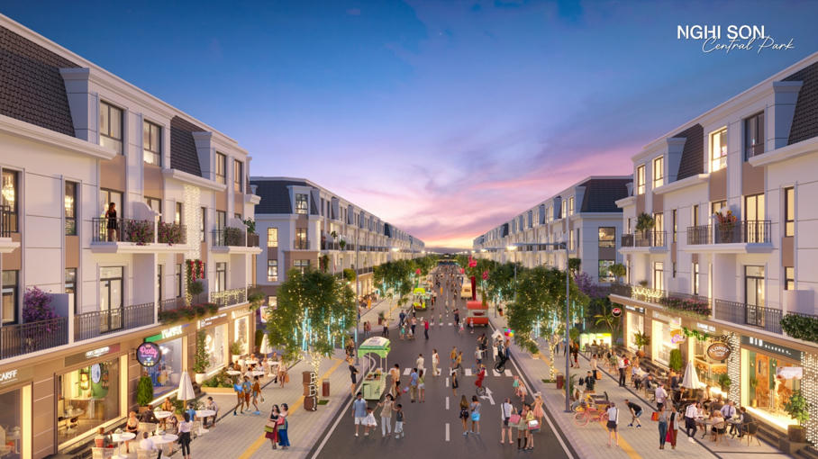 Tuyến phố shophouse nhộn nhịp tại Nghi Sơn Central Park và cơ hội kinh doanh hiện hữu