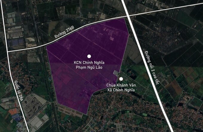 Toàn cảnh khu vực sẽ triển khai xây dựng KCN Chính Nghĩa - Phạm Ngũ Lão. Ảnh: Internet &nbsp;