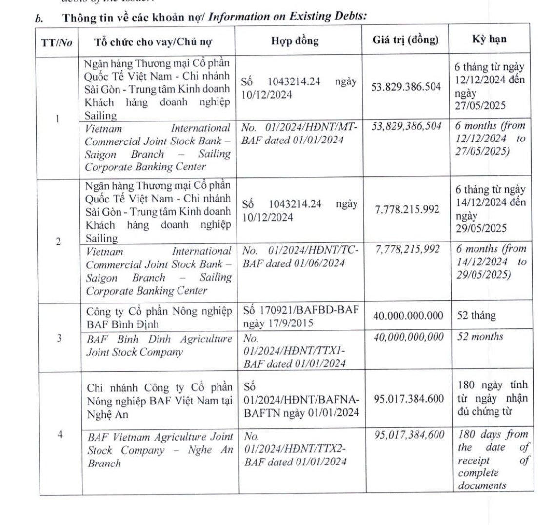 Nông nghiệp BAF Việt Nam: Gánh nợ phải trả 5.500 tỷ đồng