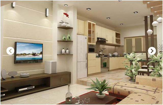 mẫu phòng bếp chung cư cực tiện nghi cho gia đình trẻ