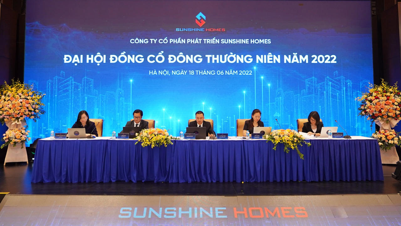 ĐHĐCĐ Sunshine Homes - Mục tiêu tăng trưởng ấn tượng trong chiến lược phát triển bền vững
