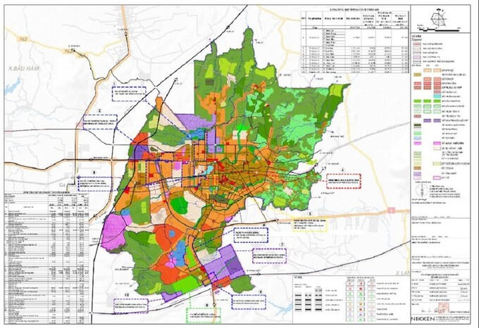 Bản đồ quy hoạch chung TP Long Khánh &nbsp;