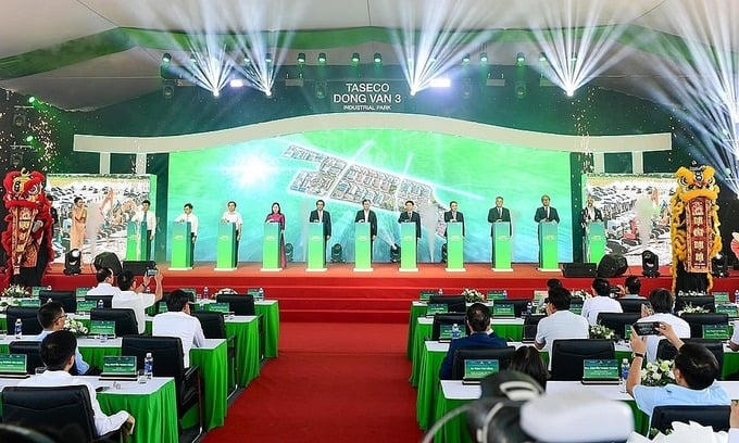 Taseco Land (TAL) khởi công dự án khu công nghiệp đầu tay tại tỉnh Hà Nam. Ảnh: Báo Xây dựng