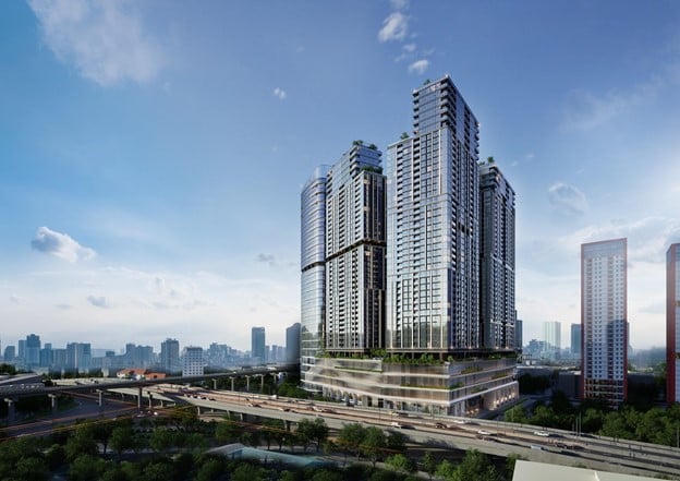 Sun Feliza Suites tọa lạc tại giao lộ sầm uất bậc nhất Cầu Giấy, Hà Nội. (Ảnh: Sun Property) &nbsp;