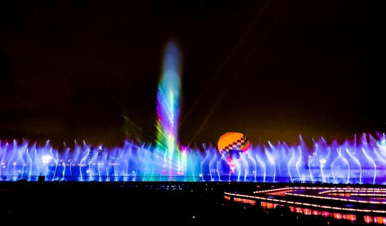 Màn trình diễn nhạc nước vào tối 1/9 chính thức đánh dấu cột mốc hoàn thành giai đoạn 1 khu nhạc nước tại The Global City &nbsp;