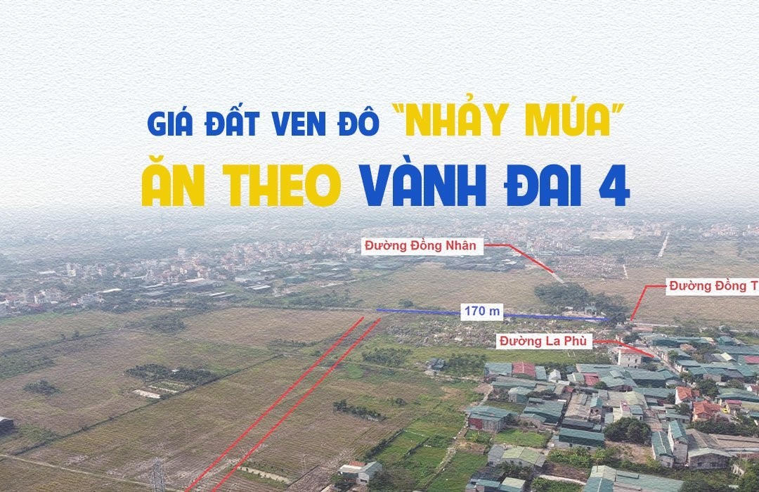Giá đất ven đô “nhảy múa” ăn theo Vành đai 4