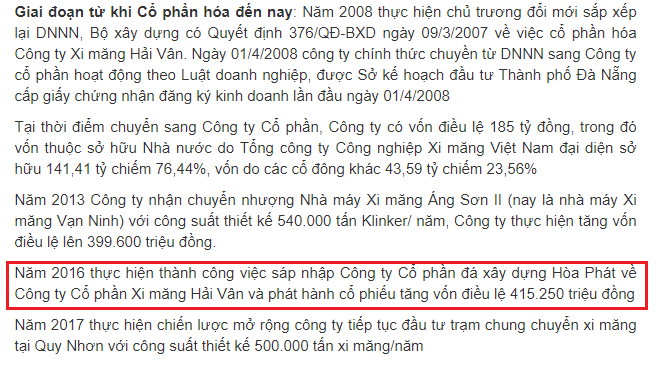 Nguồn: Website Vicem Hải Vân