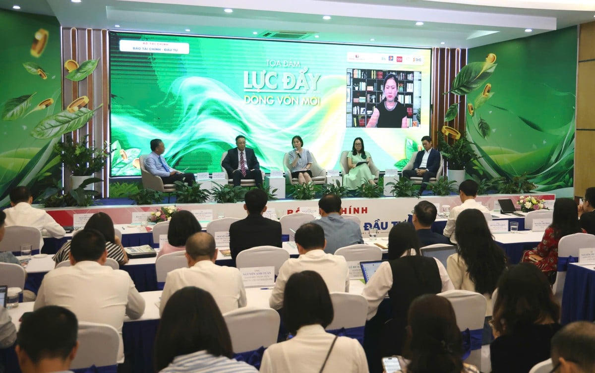 Bà Đặng Nguyệt Minh phát biểu từ đầu cầu TP. Hồ Chí Minh&nbsp;(Ảnh: Báo Tài chính - Đầu tư) &nbsp;