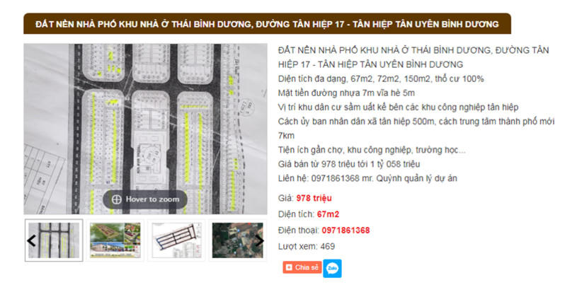 Dự án Khu nhà ở Thái Bình Dương - Tân Hiệp: Nhận cọc khi chưa được phép mở bán?